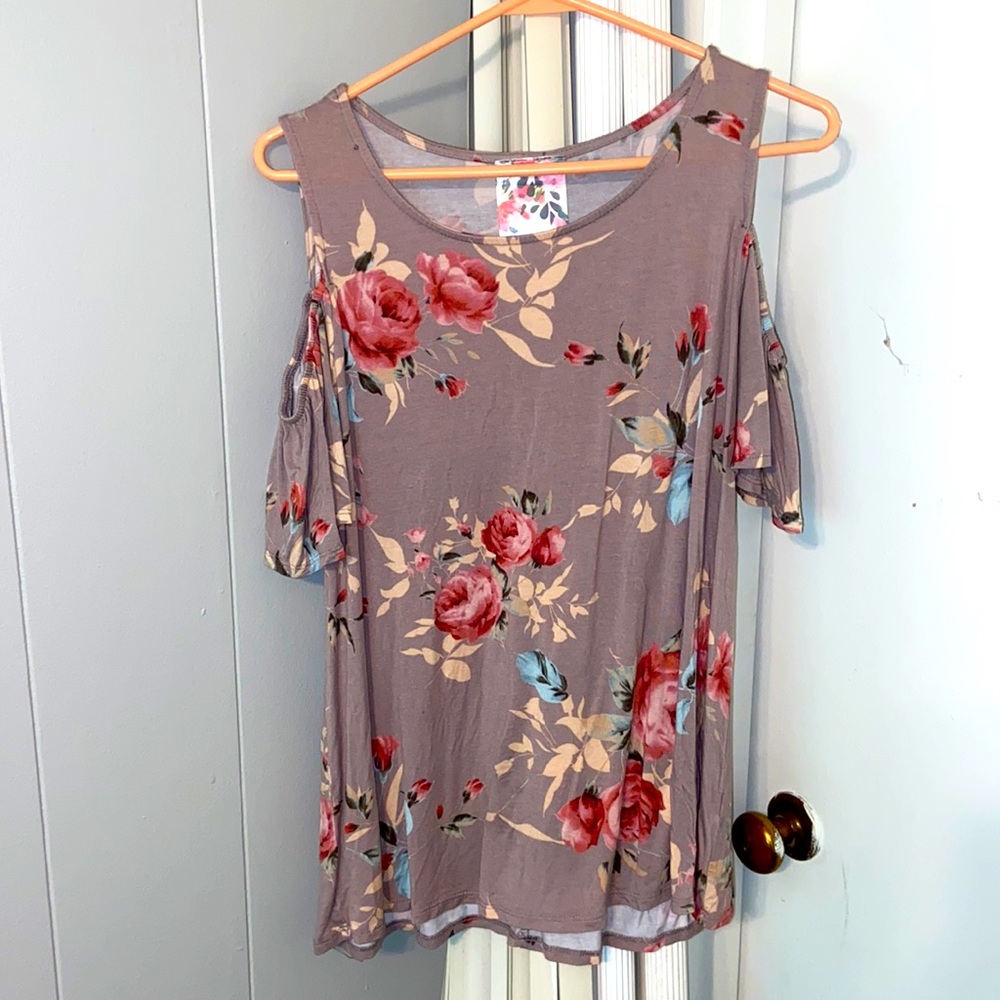 Large Myrtis Gray Blouse
